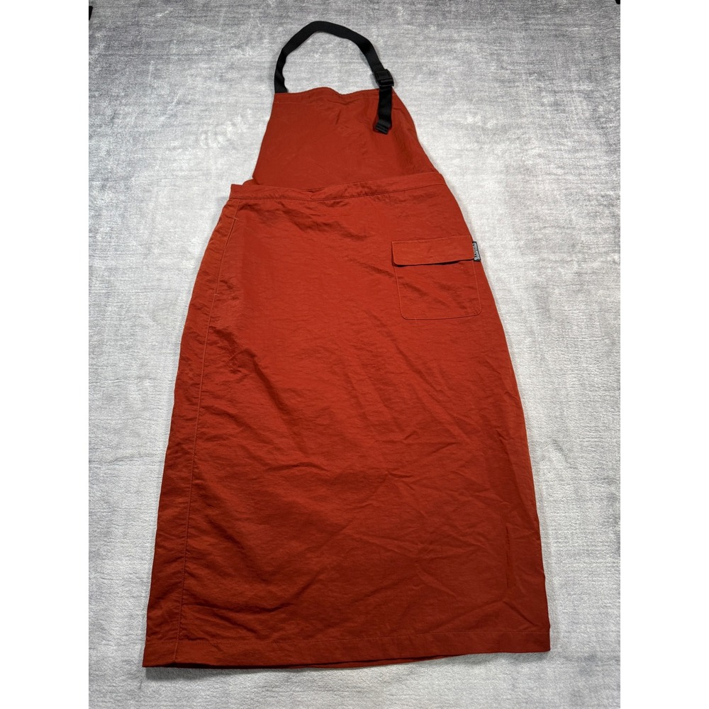 Stussy Dress Womens 7 Orange Nylon Convertible Apron Zip Off Skirt Streetwear